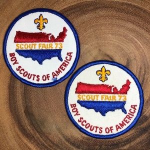 2 Vintage Boy Scouts Patches 70s Scout Fair